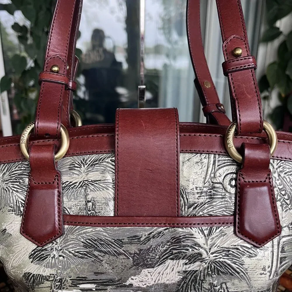 Brahmin RARE Limited Edition Jessie Vintage Copacabana Metallic Leather Tote